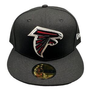New Era 59FIFTY Fitted NFL Atlanta Falcons Black Hat Men's‎ Sz 7-1/2